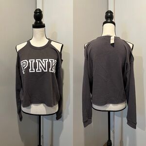 PINK Cold shoulder cropped sweatshirt - NWTs